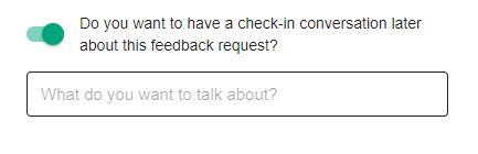 Quick question form for one-on-one conversations