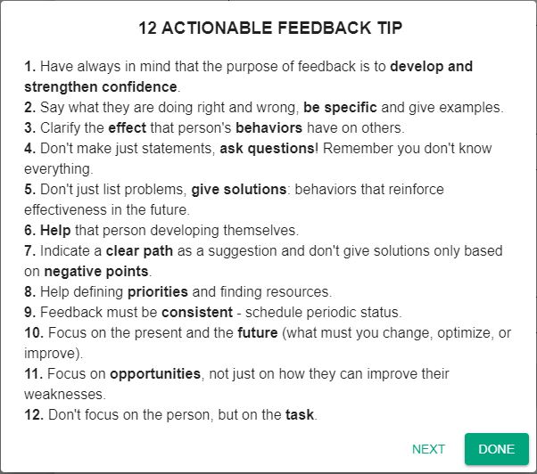 12 actionable tips for giving feedback
