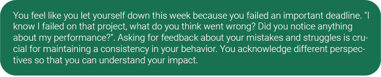 Importance of asking for feedback when you fail