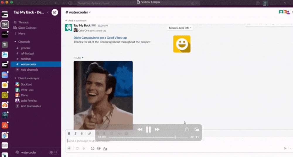 employee recognition on slack